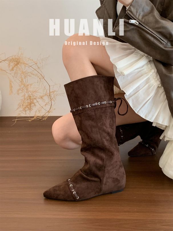 2025 Autumn New British Style Height-Increasing Thick-Soled Long For Women, Non-Slip Slimming Riding Boots_vogvips.com