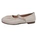 Soft Leather Soft Sole Comfortable Doudou Shoes Female Spring And Autumn Literary Fairy Wind Shallow Mouth Single Shoes Mary Jane Women's Shoes_vogvips.com