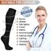2 Pairs Compression Stockings Blood Circulation Promotion Slimming Sport Nurse Socks Anti Fatigue Comfort Knee High_vogvips.com