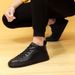 First Layer Medium Top Men's Shoes High Top Board Shoes Men's Shoes Warm Cotton Shoes Men_vogvips.com