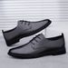 Leather Dress Leather Shoes Office Workers Casual Leather Men's Shoes Lace-up Loafers Men's Shoes_vogvips.com