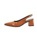 Pointed High Heels Thick Heel Shallow Mouth Single Large Size Women S Shoes After The Empty Sandals_vogvips.com