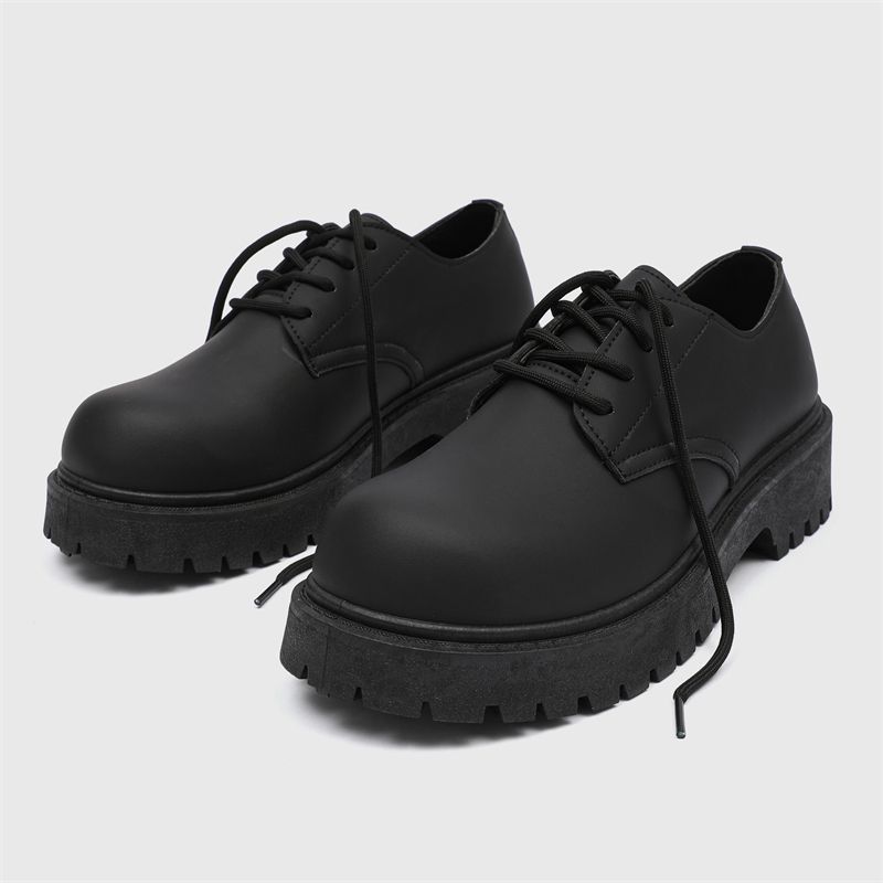 Derby Men's New Autumn Collection, British Casual Style, Height-increasing, High-end Large-toe Leather Shoes,_vogvips.com