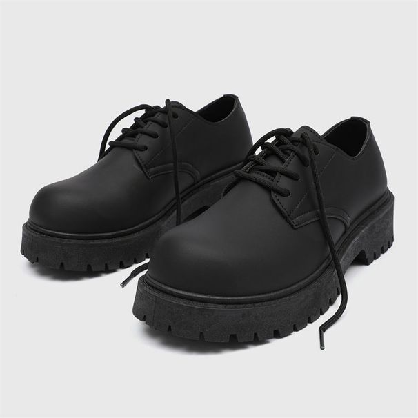 Derby Men's New Autumn Collection, British Casual Style, Height-increasing, High-end Large-toe Leather Shoes,_vogvips.com