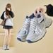 Dad Shoes Female Student Sports Running Casual Platform Heightening Shoes Street Shoes_vogvips.com