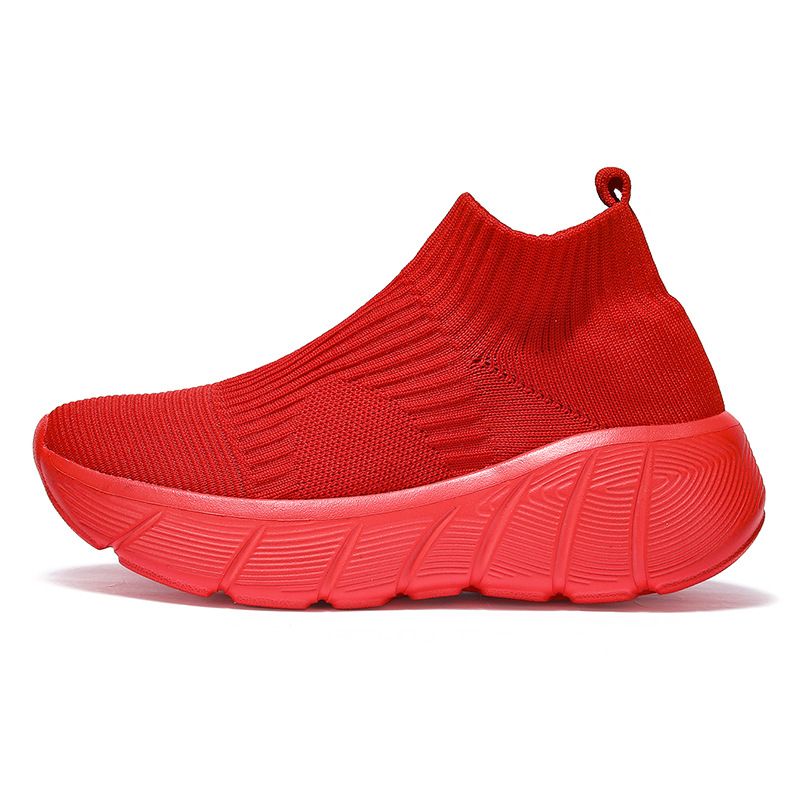 Spring Summer Couple's High-Heeled Flying Woven Shoe Covers, Casual Sports And Women's Socks, Trendy Men's Shoes, One_vogvips.com