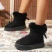 Hot Free Delivery Designer Woman Mid Length Cotton Warm Boots Anti Slip Thick Sole Slimming And Fashionable_vogvips.com