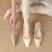 Qianluhui Closed-Toe Sandals - Elegant And Chic Basic Style For Daily Commuting, Fashionable Shallow-Heel High-Heeled_vogvips.com