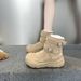 Fashionable new snow boots for women, soled genuine leather, winter 2025 with plush and thick toe short boots, warm_vogvips.com