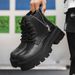 Side Zipper Strap Martin Boots Niche Design Premium Locomotive Retro Round Head Tooling Boots_vogvips.com