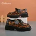 Casual Running Sneaker Designer Exotic Leopard Print Platform Oxford Shoes With Chunky Sole OKIMOZ Big Size_vogvips.com