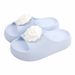 Gentle Camellia Sweet Flower Flat With Soft Thick Soles For Summer Beach Casual Wear, Height-Increasing Women's_vogvips.com