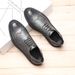 Euro Step 2025 New Leather Korean Style Fashion Carved Brogue Casual Lace-up Versatile Shoes A310-M_vogvips.com