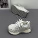 Women's White Sneakers 2026 Spring New Casual Student Versatile Thick-soled Height-increasing Sports Running Shoes_vogvips.com