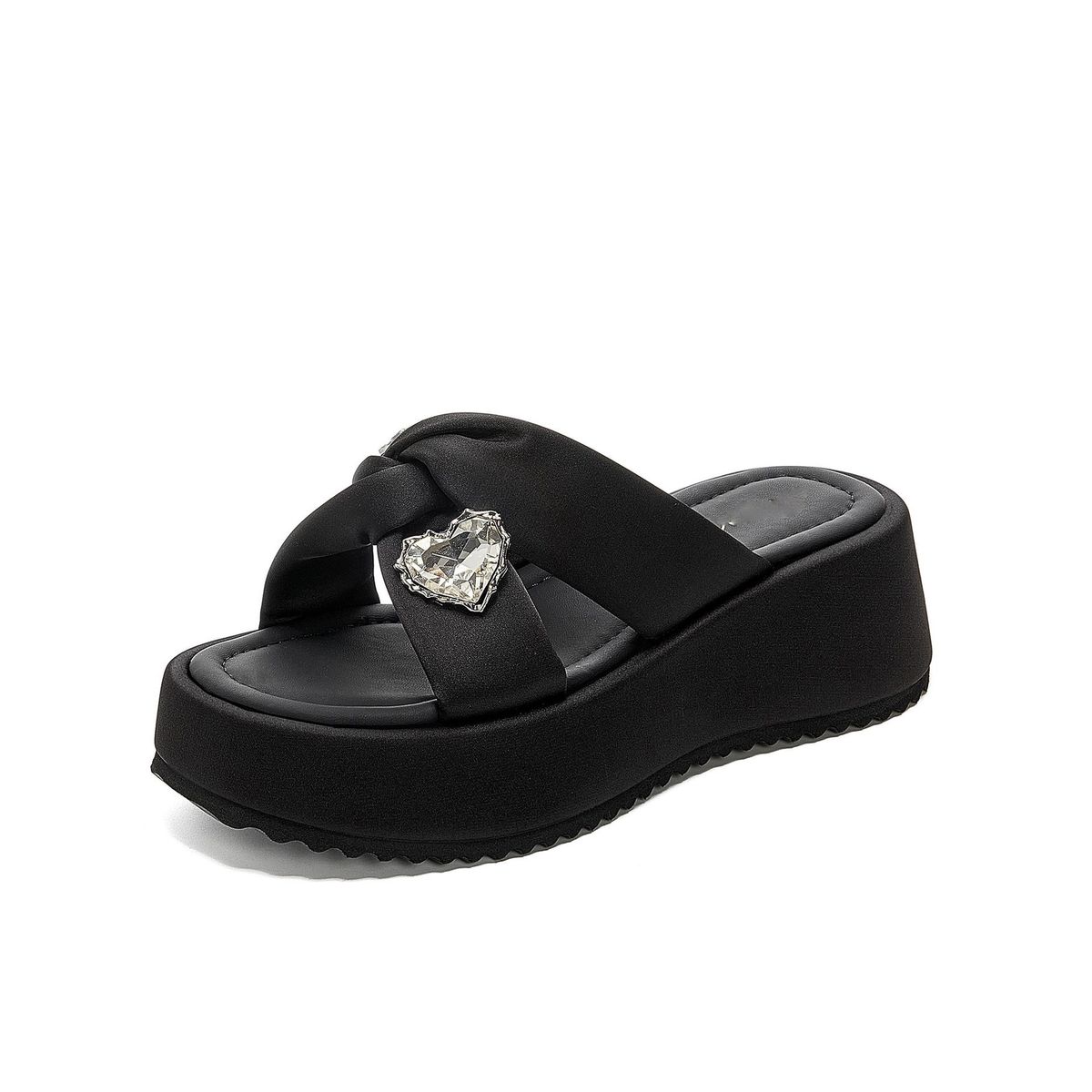 Hot Selling Thick One Piece For Women In The Summer Of 2026 New Exterior Soft Soled Rhinestone Comfortable Cool Slippers_vogvips.com