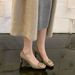 Cowhide Version~French-style Elegant Evening Breeze Square Buckle Stiletto High-heeled Shallow-cut Shoes, Gentle Style_vogvips.com