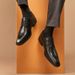 Euro Step Spring Summer Genuine Leather Small Square Toe Brogue Carved Derby First Layer Cowhide Business Formal Men's Shoes_vogvips.com