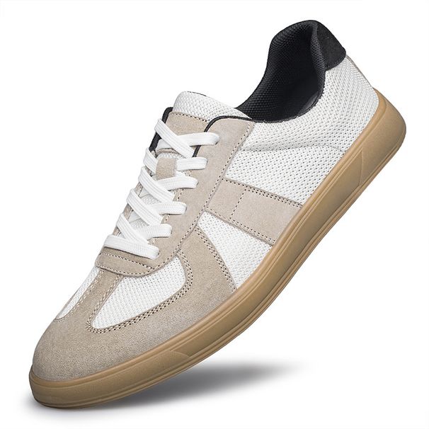 Dexun Shoes Men's Shoes Breathable Little White Shoes Flat-soled Canvas Sports And Leisure Hollow Mesh Board Shoes_vogvips.com