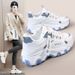 Q7822 New Dad Women 2024 Spring Summer Height Increasing Breathable Thick Sole Mesh White Shoes Versatile For Female_vogvips.com