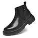 Martin Boots Men's Boots Leather Shoes Men's Black Medium-top Wind Tooling Boots Thick-soled Men's Casual Leather Boots_vogvips.com