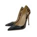 Foreign Trade Wholesale European And American Gradient Color CM Pointed Toe Stiletto Soft Leather Single Leopard Print_vogvips.com