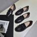 Spring New Single Women Black Thick Heel Tods Korean Bow Loafers Flat Work Shoes Wholesale_vogvips.com