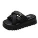 2025 Summer New Thick Leather For Women's Outdoor Wear, Cross Soft Soled Beach Shoes, Casual Fairy Cool Slippers_vogvips.com