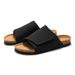 RUIZUSTOCK Cork Slippers Trendy Student Slide Sandals Men's Beach Shoes Nubuck Leather_vogvips.com