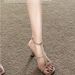 Ready Stock Dropshipping! Nude Open-toe Strap Sandals For Women, Summer Square-toed Stiletto High Heels_vogvips.com