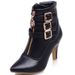 Belt Buckle Large Short 40-45 Size Pointed Toe Roman Boots Women's Autumn Winter 9-8_vogvips.com