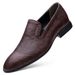Large Size Men's Shoes Four-pattern Leather Shoes Casual Shoes Single Shoes Lazy Hole Driving Loafers_vogvips.com