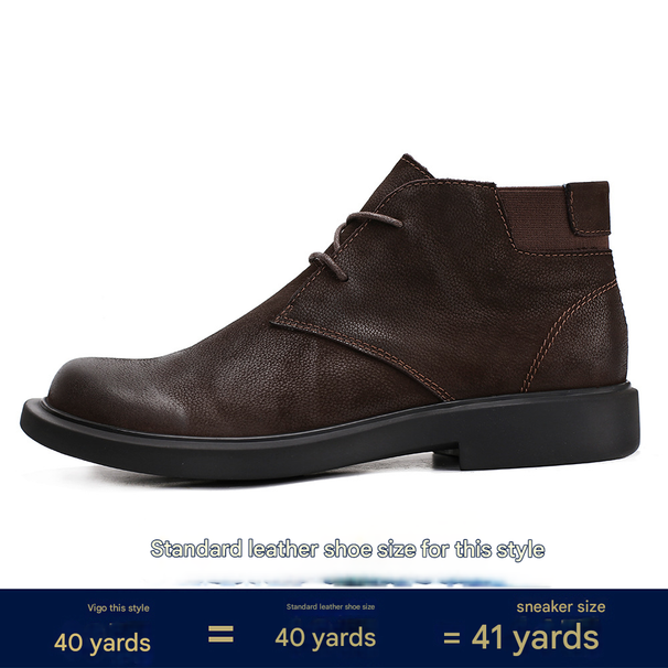 European Warm Series Men's Martin Mid-Top Casual Versatile Autumn Lace-Up Trendy Work Fashion Genuine Leather High-Top Boots_vogvips.com