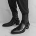 Men's Leather New Cross-border Chelsea Pointed-toe European And American Style Unique Buckle Martin Boots, Men's Trendy_vogvips.com