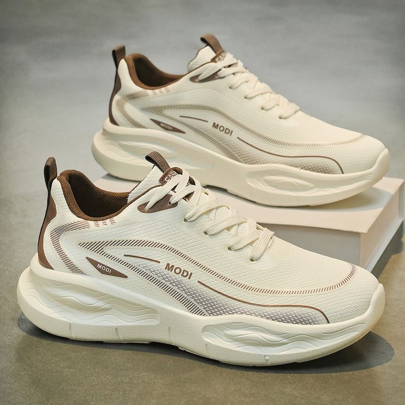 Sports 2026 Spring New Model Leather Waterproof Ultra-Light Shock-Absorbing Soft Sole Men's Casual Running Trendy Shoes_vogvips.com