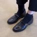 In-stock Version~Vintage Minimalist Style Round-toe Women's Leather With Belt Buckle Mary Jane Single Shoes Chunky Heel_vogvips.com