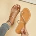 Foreign Trade Cross-Border 2025 Plus Size Women's Summer Round-Toe Slip-On Soft Sole Casual Outdoor Flat Sandals_vogvips.com