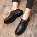 Euro Step Brogue Leather Business Carved Korean Trendy Formal Wedding Breathable British Style Thick Sole Men's Shoes_vogvips.com