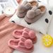 Women's Winter Thick Sole Non-Slip Plush Warm Indoor Couple Cute Outdoor Closed Heel Maternity Slippers_vogvips.com