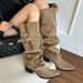 2025 Autumn Style Women's Chunky Heel Over-the-Knee With Belt Buckle Western Fashion Large Size Long Boots_vogvips.com
