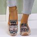 New Plus Size Women's Ethnic Style Metal Buckle Low Tops For Women To Wear On The Outside, With A Foot Pedal Single_vogvips.com