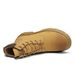 European Warm Series Martin Couple Style Genuine Leather Winter Fleece-Lined Yellow Women's High-Top Casual Men's Work Boots_vogvips.com
