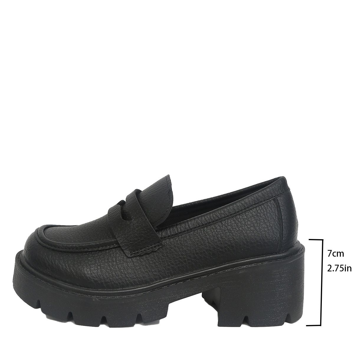 Women's British Style Platform Loafers Plus Size Slip-On Low Top Shoes Thick Sole Autumn New Style_vogvips.com