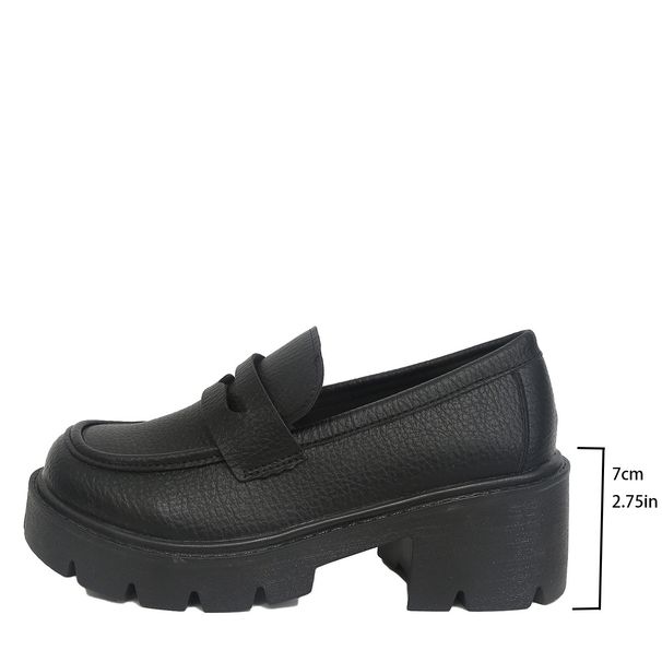 Women's British Style Platform Loafers Plus Size Slip-On Low Top Shoes Thick Sole Autumn New Style_vogvips.com