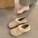 Vintage Ugly Cute Slip-On Cotton Autumn New Fashion Versatile Comfortable Fleece-Lined Two-Way Casual Small Single_vogvips.com