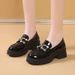 Soft Loafers For 2024 Spring/Summer New Korean Style Small Leather Platform Sole Slip-On Single Shoes Women_vogvips.com