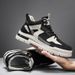 Autumn Mid-Top Sports Leather Patchwork Thick-Soled Work Martin Boots Fashion Versatile Trendy Men's Shoes_vogvips.com