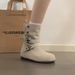 Solid Color Retro Suede Two-Way Short Western Cowboy Fashion For Women 2025 Autumn Winter New Martin Boots_vogvips.com