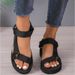 New Female Shoes On Sale Fashion Summer Outdoor Women's Solid Open Toe Low-heeled Roman Casual Beach Sandals Women_vogvips.com