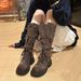 Frosted Long For Women 2025 Autumn New Belt Buckle Chunky Heel Riding Over-the-Knee Two-Way High Boots_vogvips.com