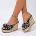 Women’s Shoes New Wedge Heel Ladies Sandals Women's Thick Bottom High Heel Flip Flops Outdoor Sequin Beach Women's Slippers_vogvips.com